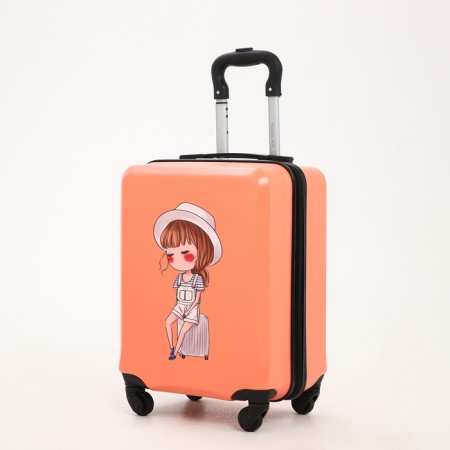 Small suitcase 16 "On the zipper, the color is orange