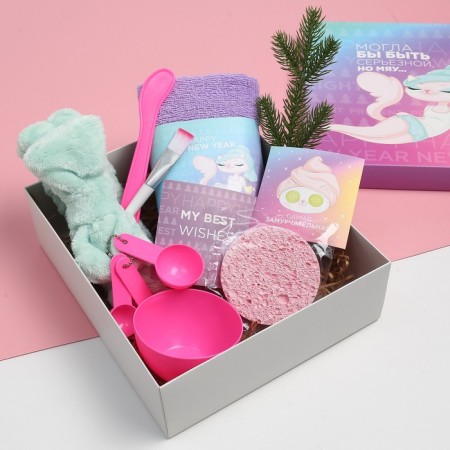 Gift set of Ethel "Meow": a towel and accessories-1