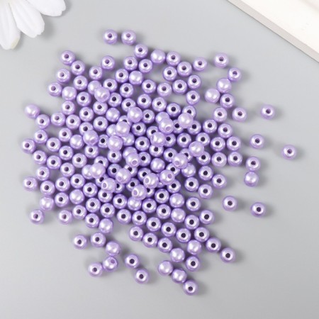 Set of beads "needlework" plastic, diameter 6 mm, 25 g, lilac-1