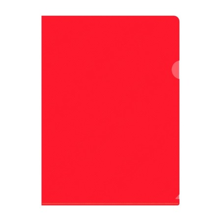 A4 180MKM corner folder, calligrata deluxe, red, opaque, with embossing