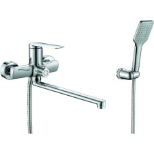 Bath mixer Rush Bering BE5535-51, single-leaf, long spout, shower set, chrome 527874