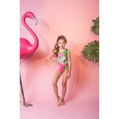 KAFTAN "Tropical" swimsuit, height 110-116 (32), green-2
