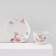 Service porcelain tea shade "Bunny", 12 objects: 6 cups 250 ml, 6 saucer d = 15 cm, white color