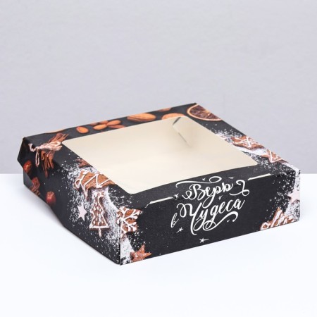 The folding box with the window "Believe in miracles" 15 x 15 x 4 cm,-1