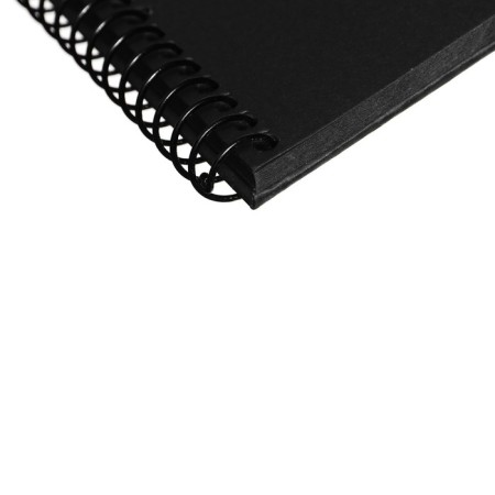 A4 sketchbook, 30 black sheets on the crest, Panda, solid substrate, density 110 gr., Mix-6
