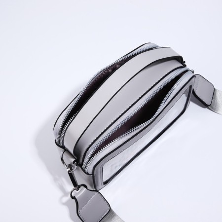 Bag Cross-Bodi with a zipper, gray color-6