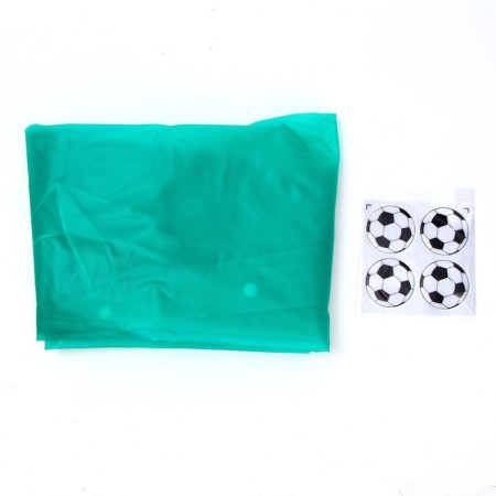 Children's raincoat with reflective elements, green color (120-160 cm)-7