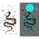 Tattoo on the body color phosphorus "snake in patterns" 10.5x6 cm