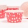 Muffin baking uniform, red in white peas, 3.8 x 3 cm
