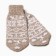 Women's mittens, beige color, size 18