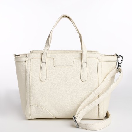 Bag Female Tout with zipper, white color