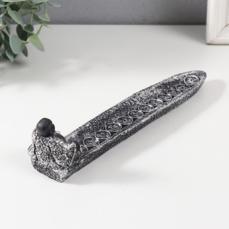 Standing for incense "Hothey in silver dressing" silver 22.5x4x4x5 cm-2
