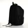 Youth backpack with a zipper, 4 pockets, black/green color