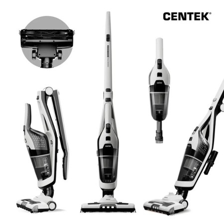 Vertical vacuum cleaner Centek CT-2567, wireless, 350/150 W, 0.6 l, white-black-1