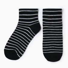 Women's socks, black color with a white strip, size 36-40
