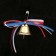 Bell with ribbons, tricolor, d = 2.6 cm