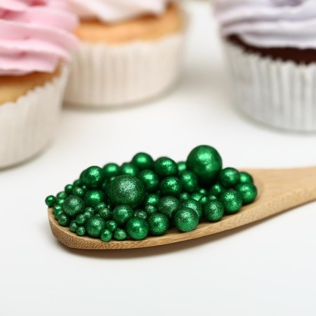 Sprinking confectionery with glitter "shine" green 50 g-1