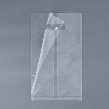 Square Polyethylene with a cut handle, packaging, transparent, 23.5x38+22cm ± 5% 60 μm-3
