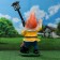 Garden Light "Dwarf with a lantern and a rooster" 31x23x56cm