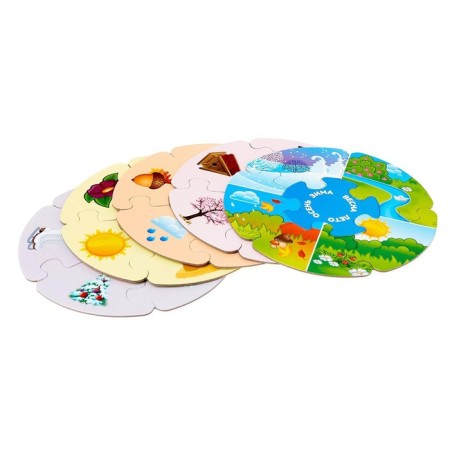 Puzzle-lots "Seasons", 5 puzzles, 30 elements-4