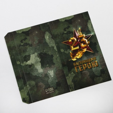 Wrap for chocolate, confectionery packaging “Real Hero”, February 23, 18.2 x 15.5 cm
