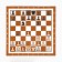 Demonstration chess 60 x 60 cm "Game time" on a magnetic board, 32 pcs, brown