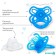 Nipple - classic dummy, silicone, +6 months, with a cap "Butterfly", the color of the blue