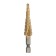 Drill step tundra pro, HSS, tin, spiral profile, hexagon. Saar, 4-12 mm
