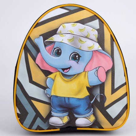 Baby backpack for the boy "Elephant in Panamom", 23x20.5 cm, lightning department-1
