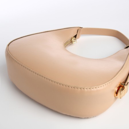 Bag Women's Baget with a zipper, beige color-4