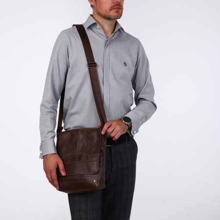 Male bag, xl zolo, brown color-5