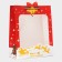 Gift package with the Rozhdestvensky ringing window, embossing, 26 x 32 x 12 cm, red