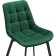 SHELS on a metal frame Chelsea Metal/velor, black/green 50x60x80 cm