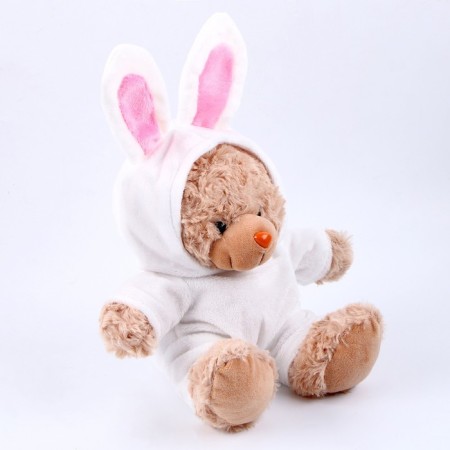 Soft toy "Bear in a hare costume", 20 cm-4