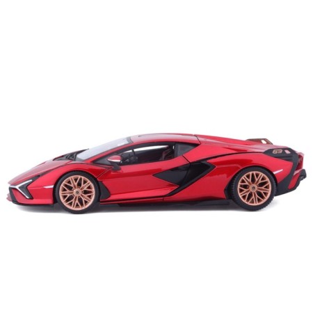 BBURAGO LAMBORGHINI SIAN FKP 37, Die-Cast, 1:24, opening doors, red red-6
