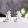 Souvenir Polystone "Angel Sit on the Heart" in a wreath of roses, mix, 3.5x3x4 cm