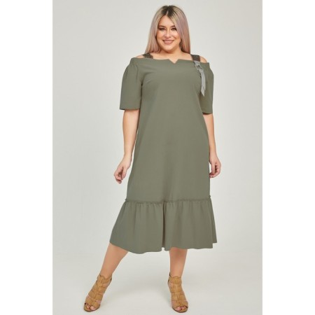 Women's dress, size 62, green color