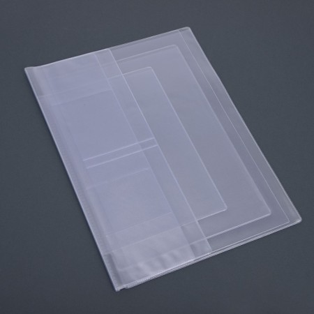 PVC liner for documents, 2 sets, transparent color