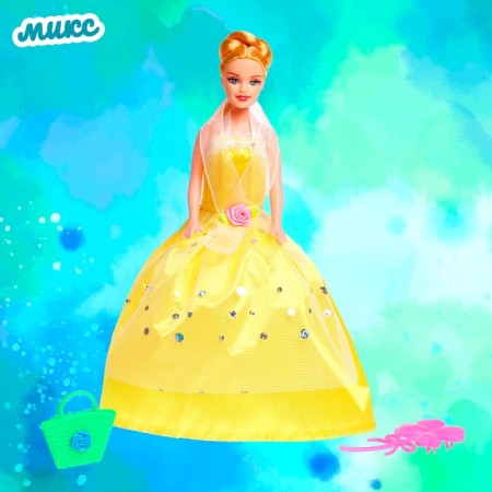 Doll-model "Yana" in a dress with accessories, mix-4