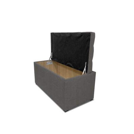 Puff with a lid and weighting, 800 × 400 × 420 mm, bingo velor, stone color-3