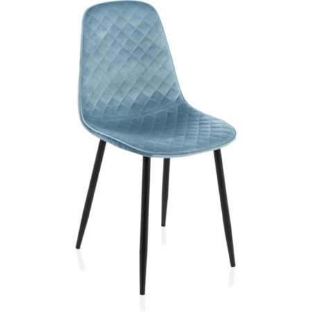 Capri Metal/Fabric, Black/Blue 43x48x87 cm-1