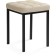 Baya Metal/Eco -leather stool, black/beige 35x35x45 cm