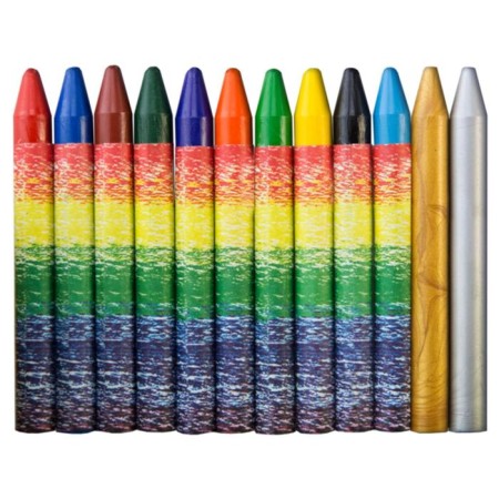 Loves wax 12 colors (10 classic + 1 gold + 1 silver) "Magic palette", round-3
