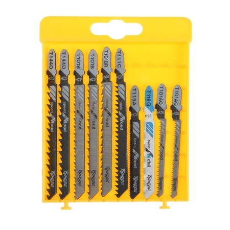 A universal set of saws for tundra jigsaws, on wood and metal, 10 pcs.