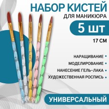 A set of brushes for building and design of the nails 