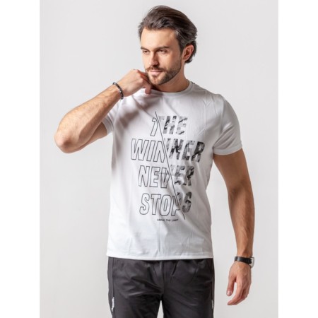 Sports T -shirt male ise, size 50, white color-10