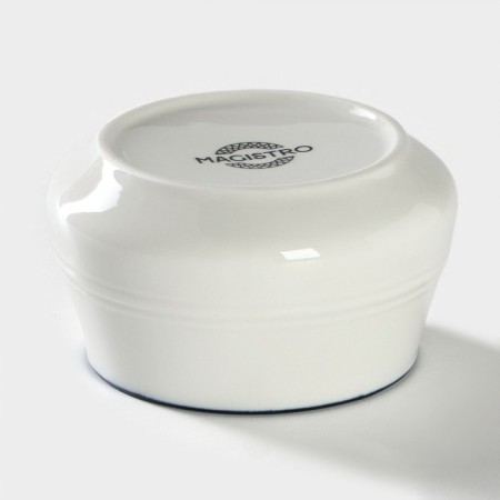 Porcelain sugarian with a spoon Magistro "sea breeze", 250 ml, white color-6