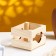 Kashpo wooden 12 × 11 × 9 cm "odnushka light", two -string, heart, natural give beautifully