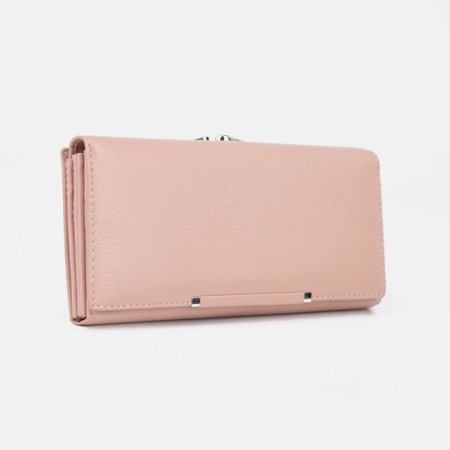 Women's wallet on magnets, pink color