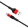 Cable Borofone BX21, MicroUSB - USB, 2.4 A, 1 m, fabric braid, red